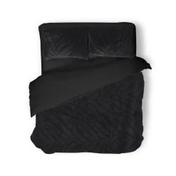Eleganzzz Dekbedovertrek Jacquard Rabbit Fur - black 240x200/220cm