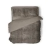 Eleganzzz Dekbedovertrek Flanel Fleece - taupe grey 200x200/220cm