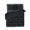 Eleganzzz Dekbedovertrek Bubble Pom Pom Rabbit Fur - dark grey 240x200/220cm