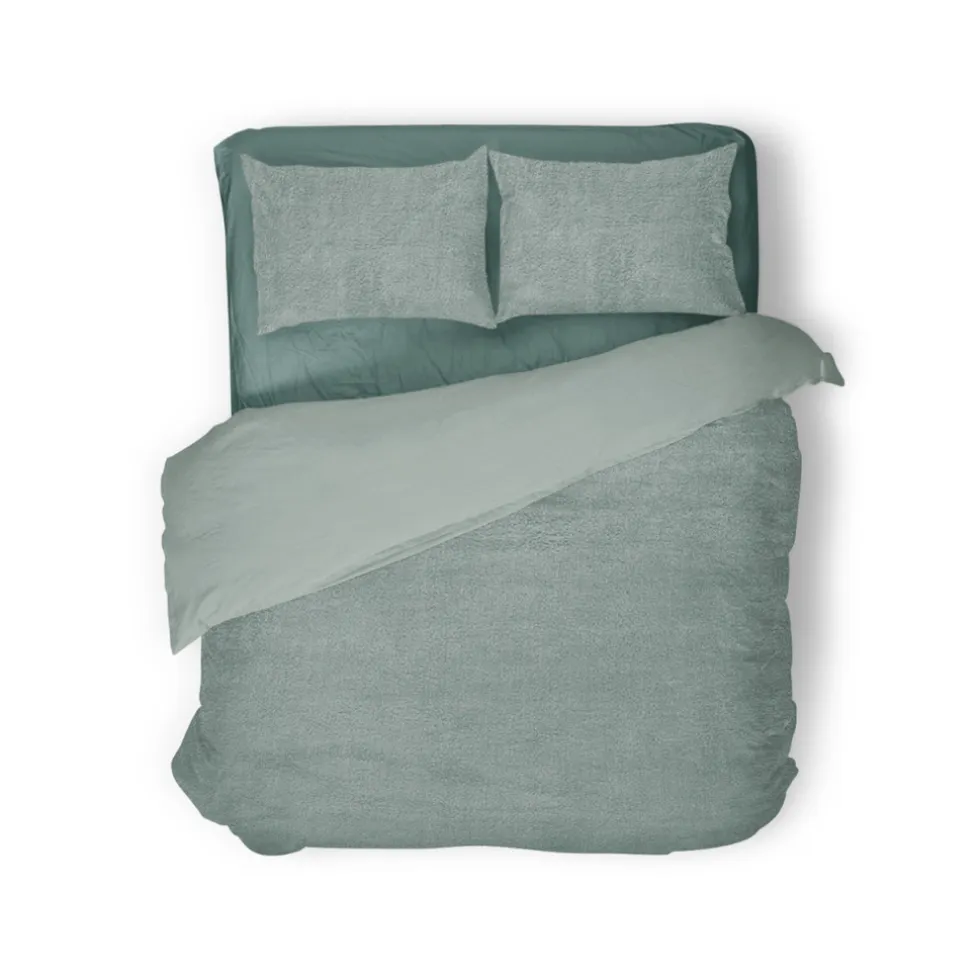 Eleganzzz Dekbedovertrek Teddy Pluche - jade 240x200/220cm