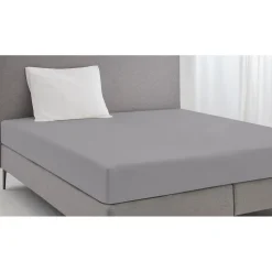 Eleganzzz Hoeslaken Jersey Katoen Stretch 35cm Hoge Hoek - licht grijs 140x210/220cm - 160x200cm