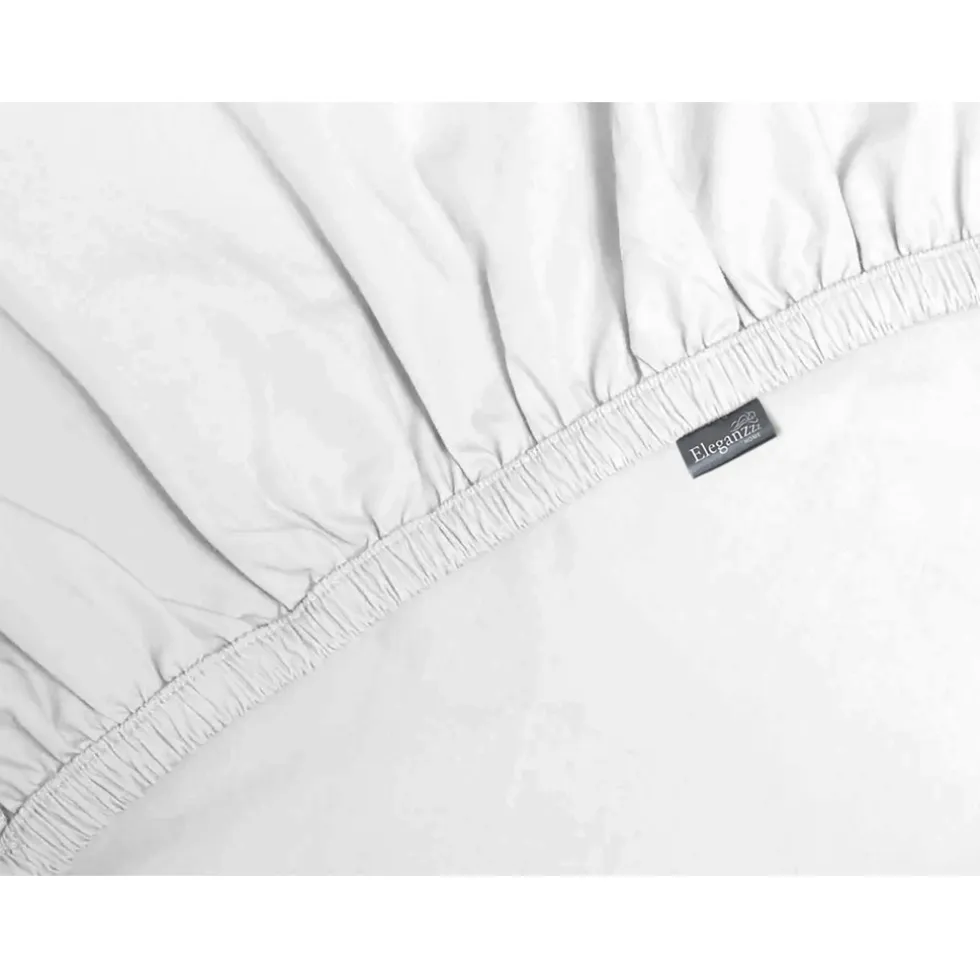 Eleganzzz Hoeslaken Katoen Perkal 35cm Hoekhoogte - wit 180x210/220cm
