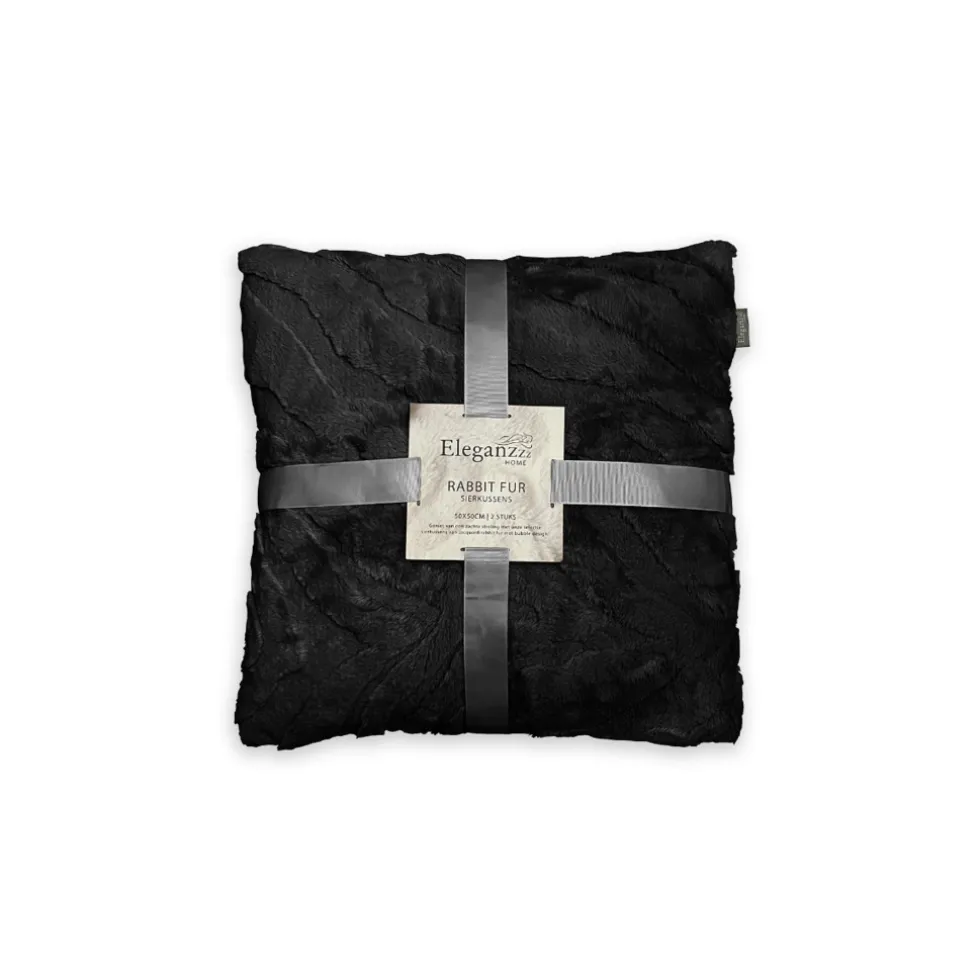 Eleganzzz Jacquard Rabbit Fur Sierkussens Hoofdkussen