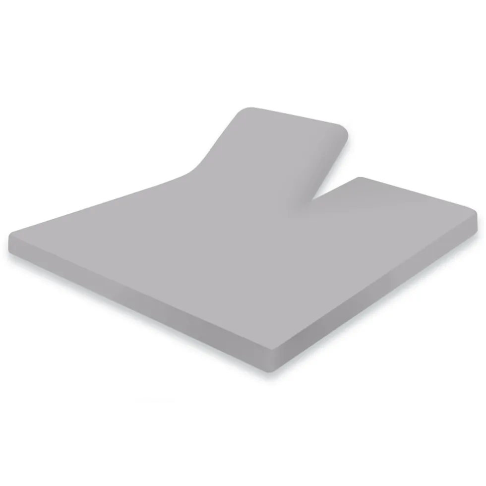 Eleganzzz Splittopper Hoeslaken Jersey Katoen Stretch - licht grijs 160x200cm