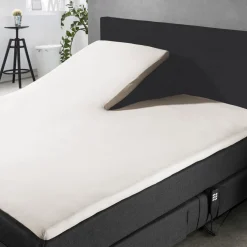 Eleganzzz Splittopper Hoeslaken Jersey Katoen Stretch - ivoor 180x210/220cm