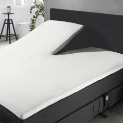 Eleganzzz Splittopper Hoeslaken Jersey Katoen Stretch - wit 180x200cm
