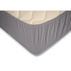 Eleganzzz Topper Hoeslaken Jersey Katoen Stretch - licht grijs 90x210/220 - 100x200