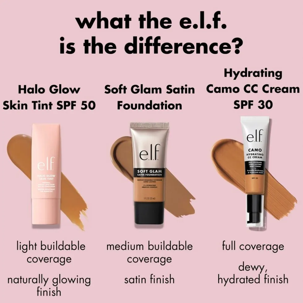 e.l.f. Halo Glow SPF50 17 Rich Warm Skin Tint
