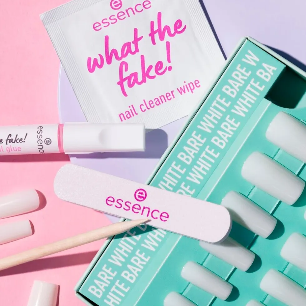 Essence What The Fake! 04 Bare White Press-On Nails Manicure