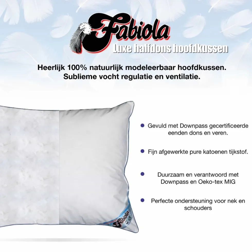 Fabiola Zacht Halfdons Hoofdkussen