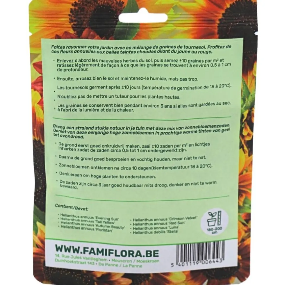 Famiflora zonnebloemenmix bloemenzaden