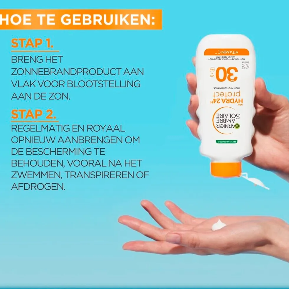 Garnier Ambre Solaire Hydra 24H Protect SPF30 Zonnemelk