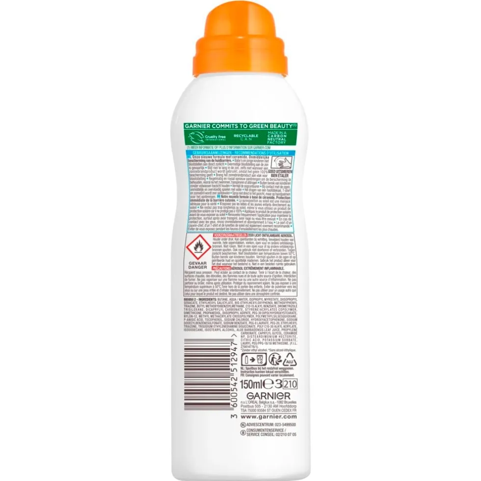 Garnier Ambre Solaire Kids Sensitive Expert+ SPF50+ Zonbeschermende Mist