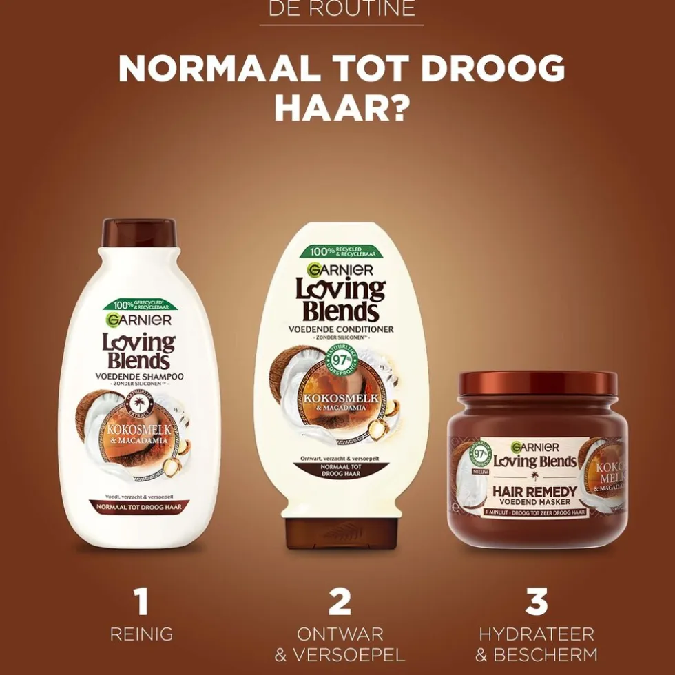 Garnier Loving Blends Kokosmelk & Macadamia Haarmasker