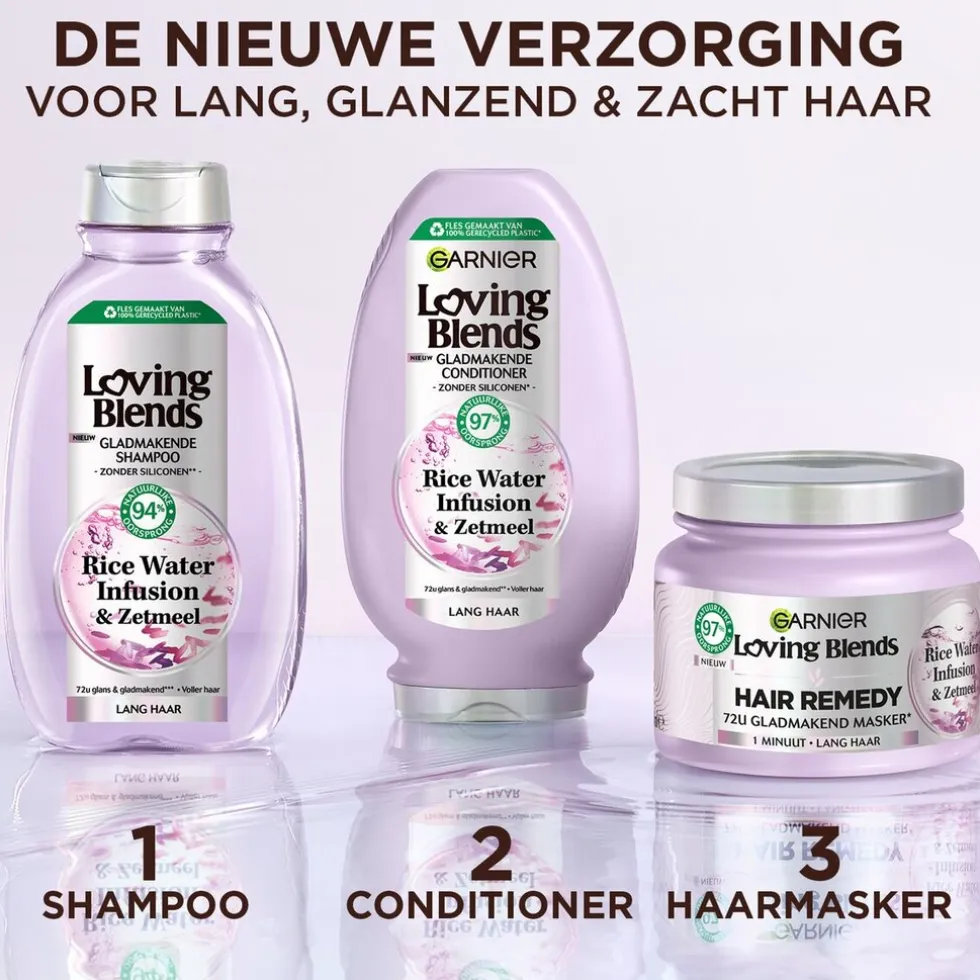Garnier Loving Blends Rice Water Infusion & Zetmeel Gladmakende Shampoo