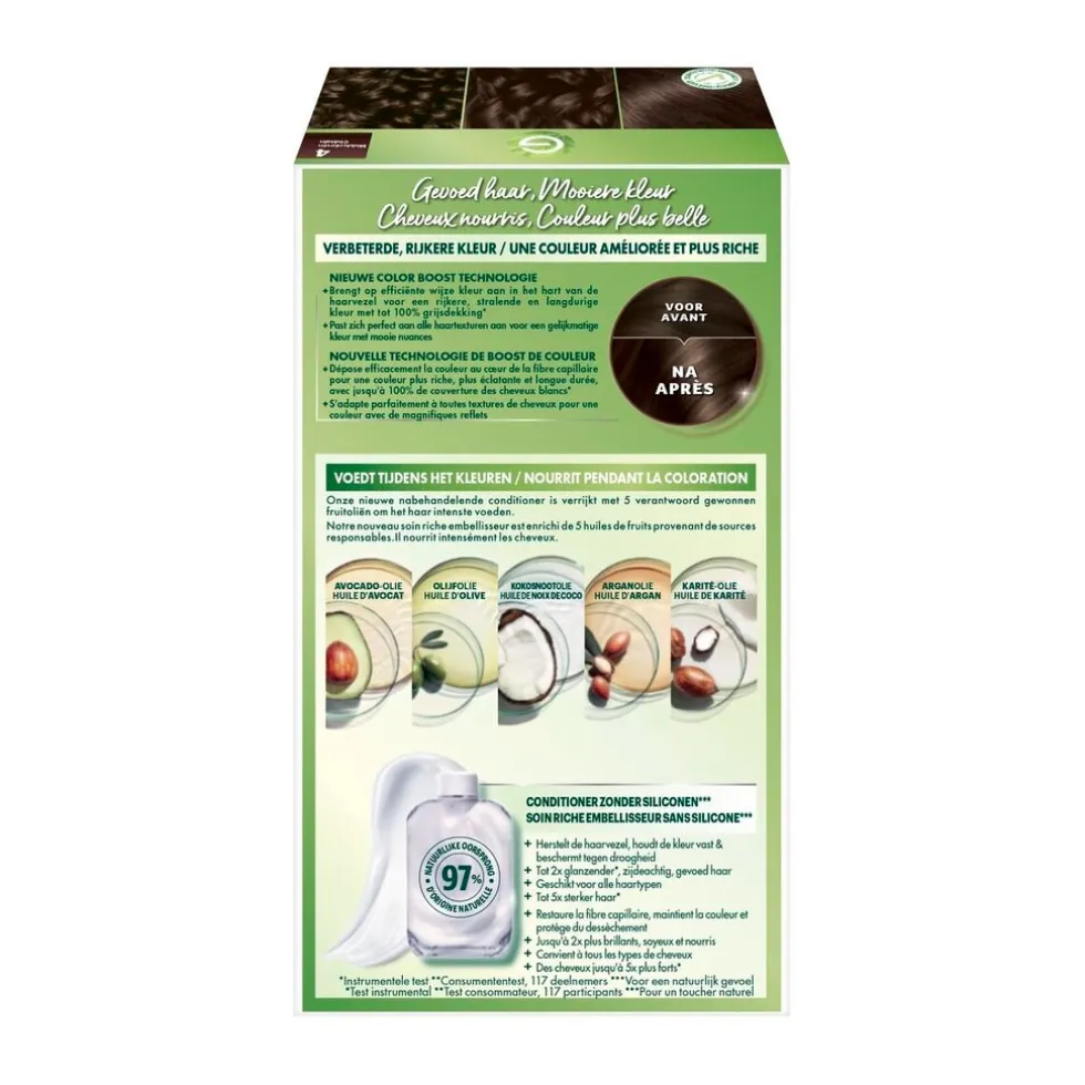 Garnier Nutrisse Ultra Crème 4 Middenbruin Permanente Haarkleuring