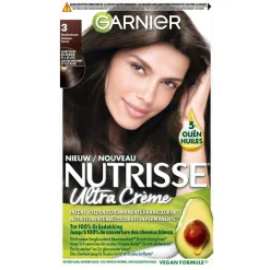Garnier Nutrisse Ultra Crème 3 Donkerbruin Permanente Haarkleuring