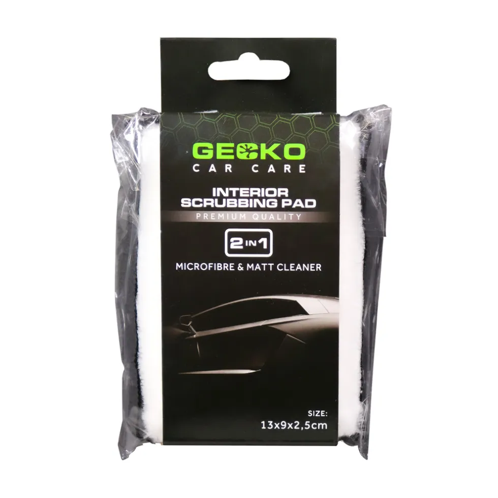 Gecko 2in1 Interieur Schrobspons 13x9x2,5cm