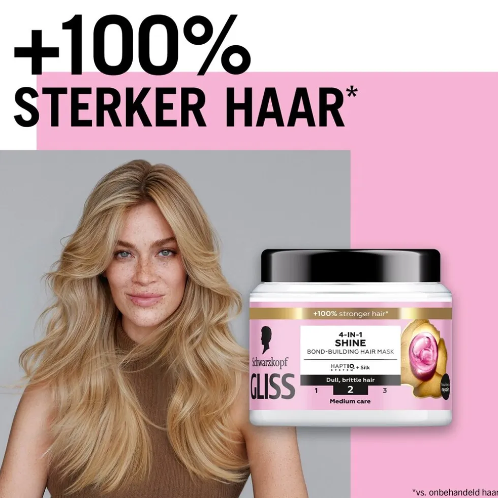 Gliss 4-In-1 Shine Bond-Building Haarmasker