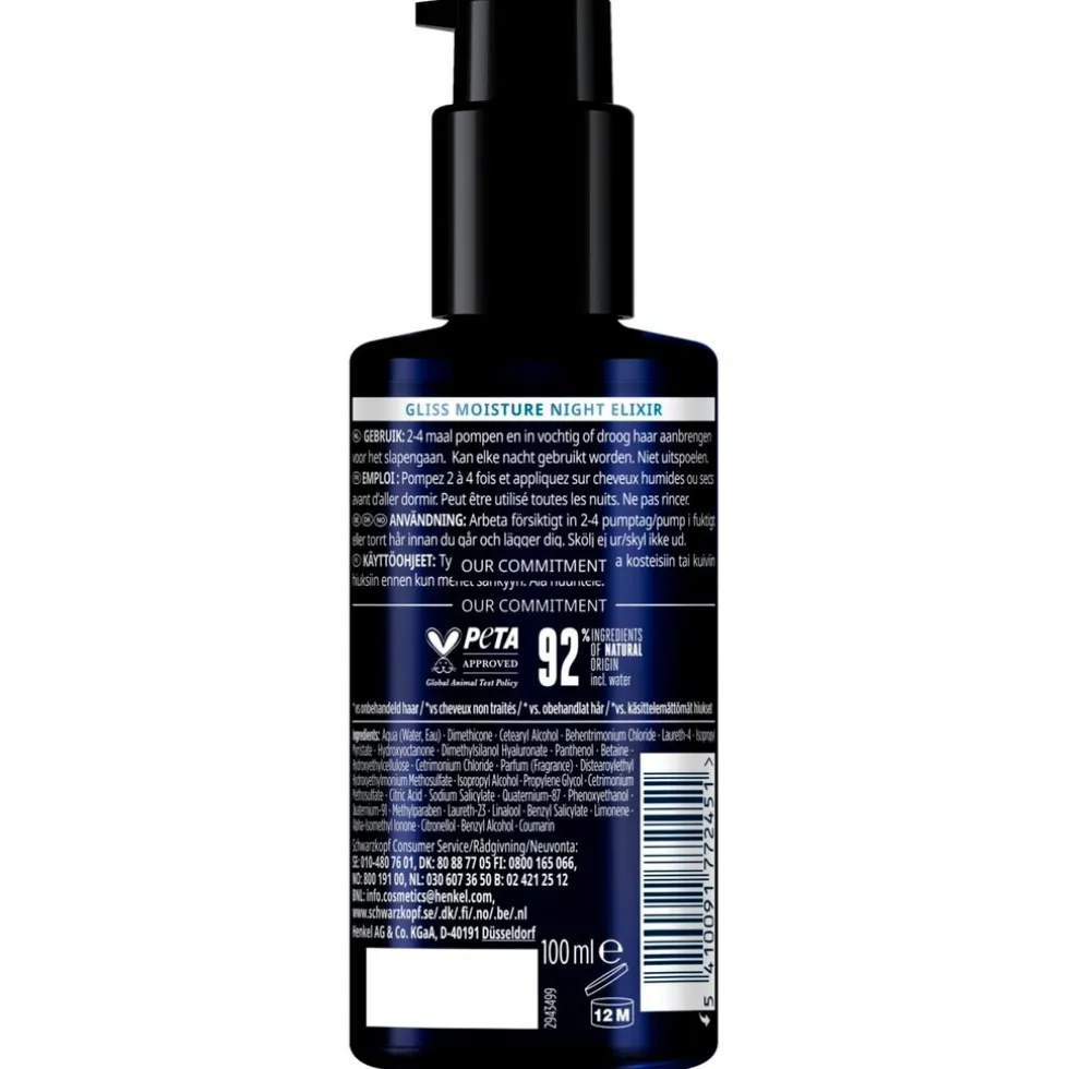 Gliss Overnight Moisture Night Elixir