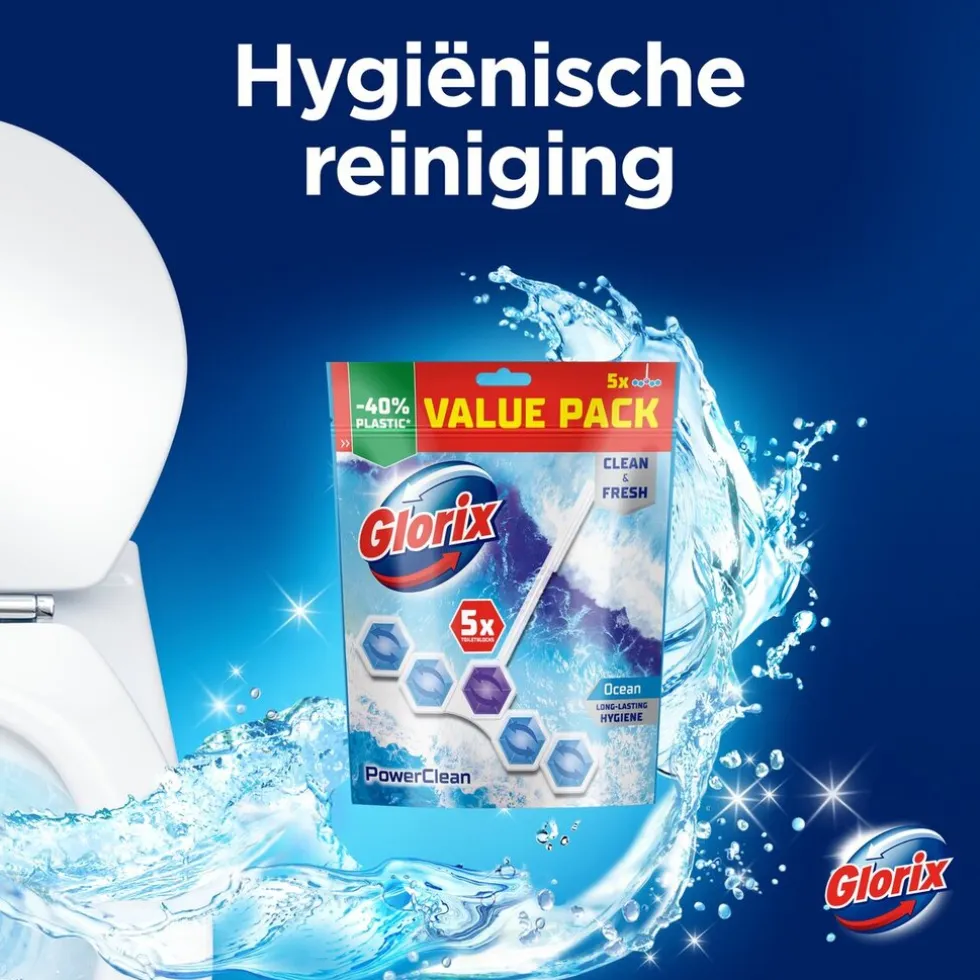 Glorix Power 5 Ocean Toiletblokken