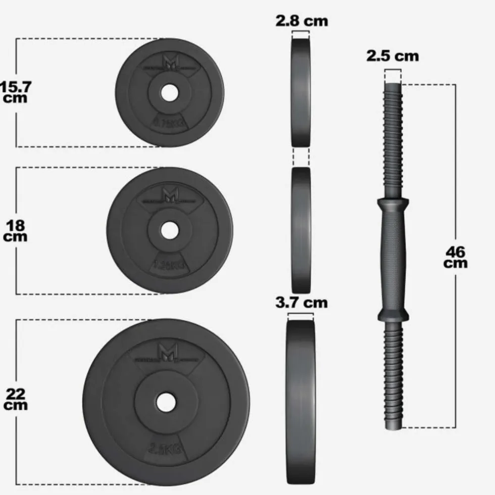 Gorilla Sports Gyronetics Dumbellset