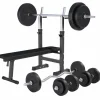 Gorilla Sports Halterbank met halterset