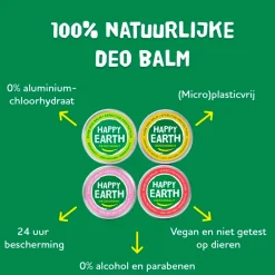 Happy Earth 100% Natural Bergamot Deodorant Balm