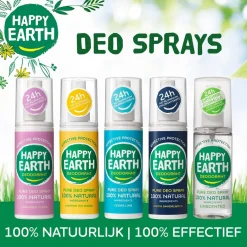 Happy Earth 100% Natural Geurloze Deodorant Spray