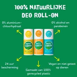 Happy Earth 100% Natural Jasmine Ho Wood Deodorant Roller