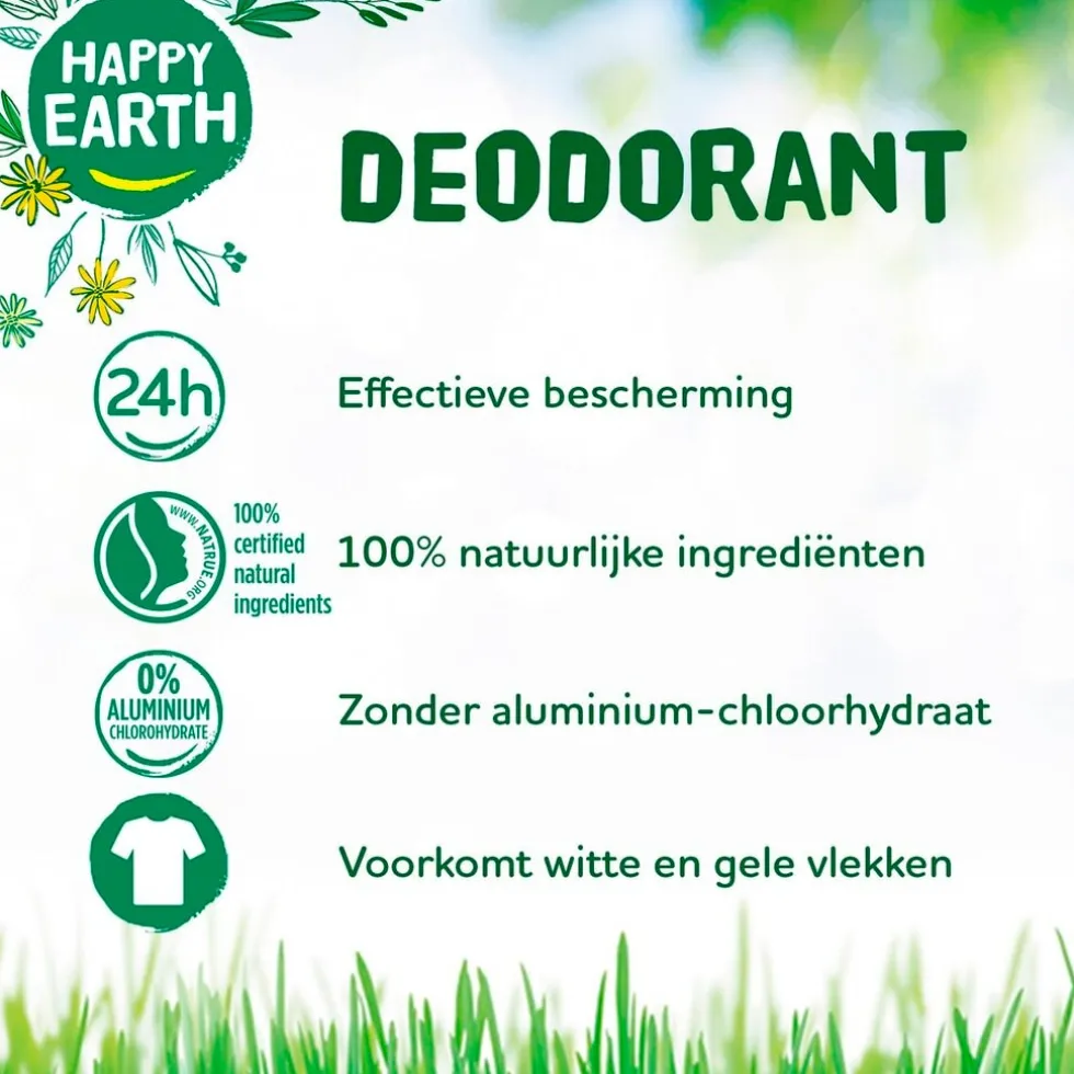 Happy Earth 100% Natural Jasmine Ho Wood Deodorant Roller
