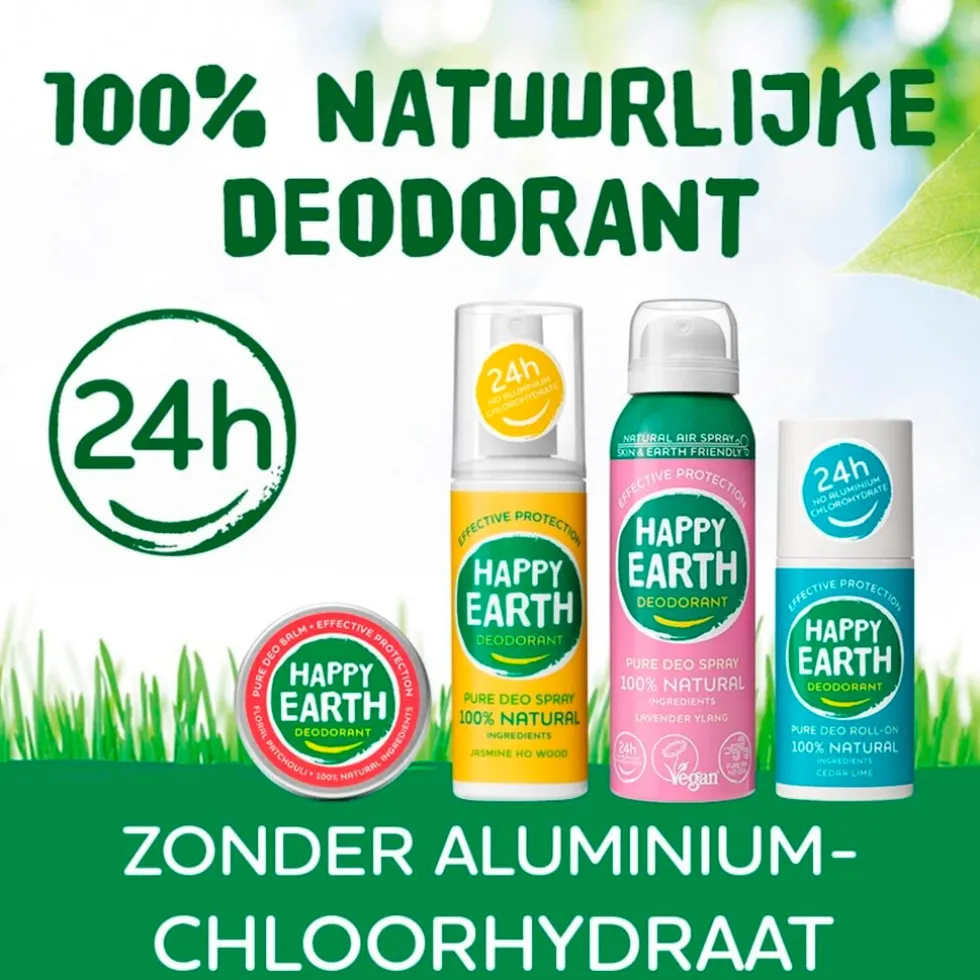 Happy Earth 100% Natural Pure Crystal Geurloze Deodorant Stick