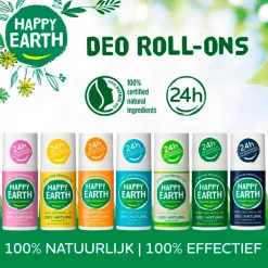 Happy Earth Bergamot Cedarwood Deodorant Roller