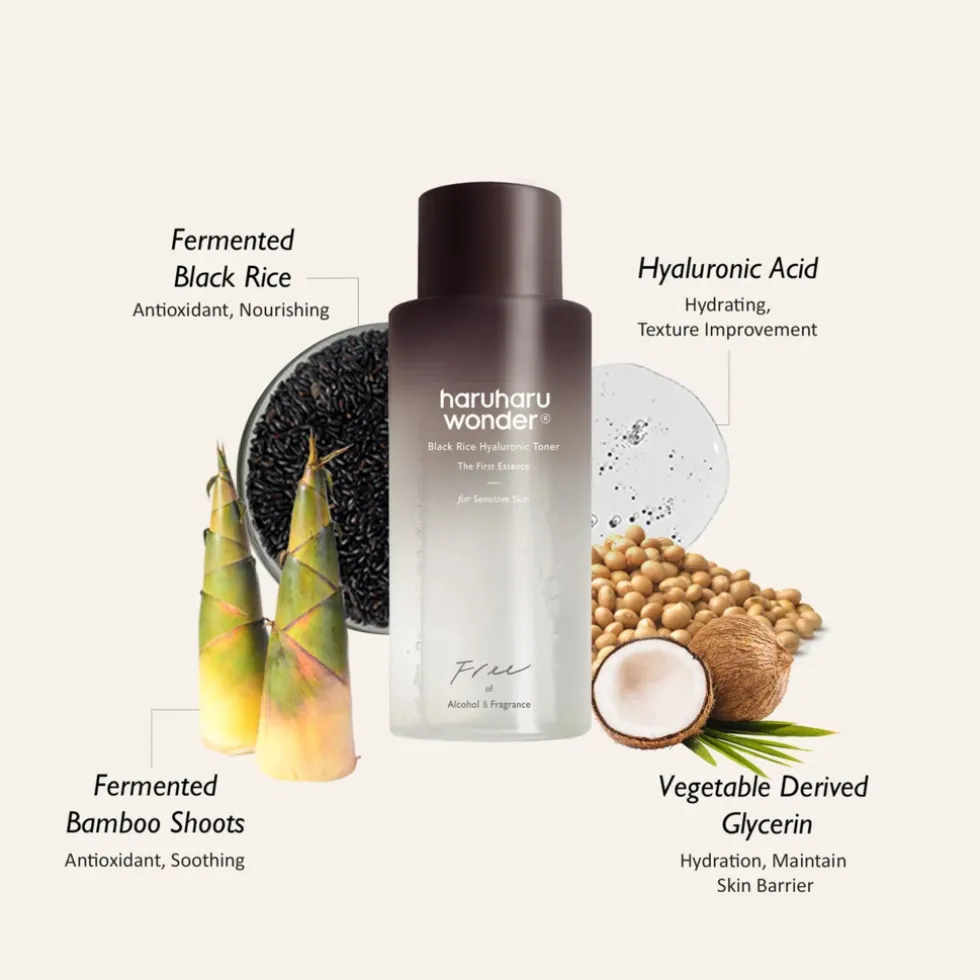 Haruharu wonder Black Rice Hyaluronic Toner Free of Alcohol Fragrance