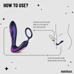 Hueman Black Hole Anaal Vibrator Met Cockring