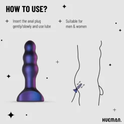 Hueman Space Invader Vibrerende en Stotende Buttplug