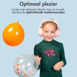 imoshion Draadloze Bluetooth Kinder Koptelefoon met Verlichte Kattenoortjes