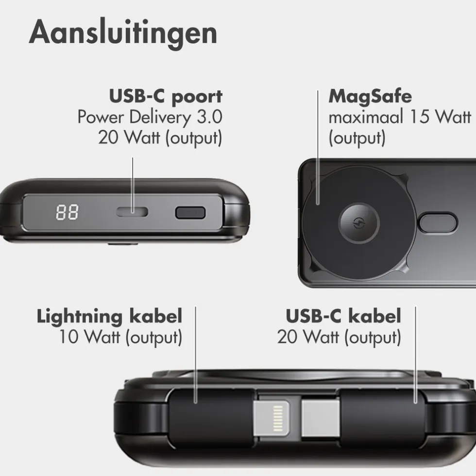 imoshion 4-in-1 MagSafe Powerbank - 10.000 mAh