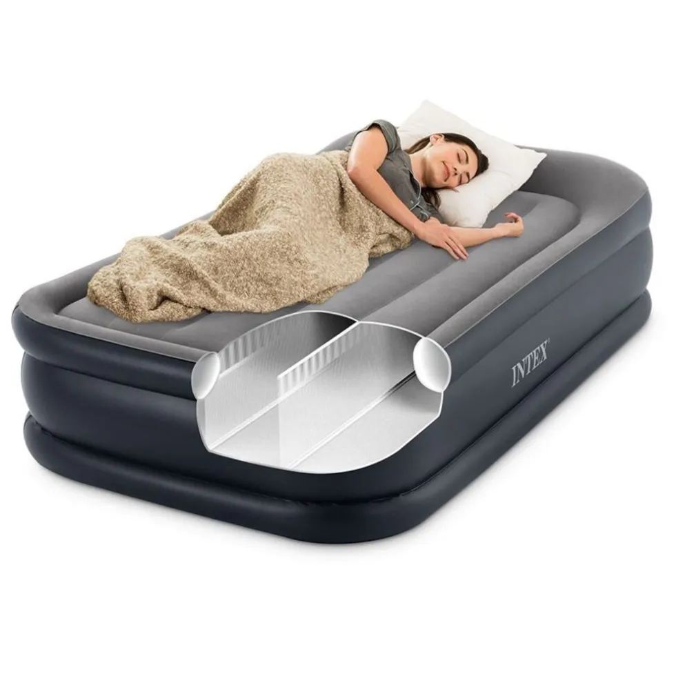 Intex Luchtbed Twin Pillow Rest Raised Deluxe luchtbed