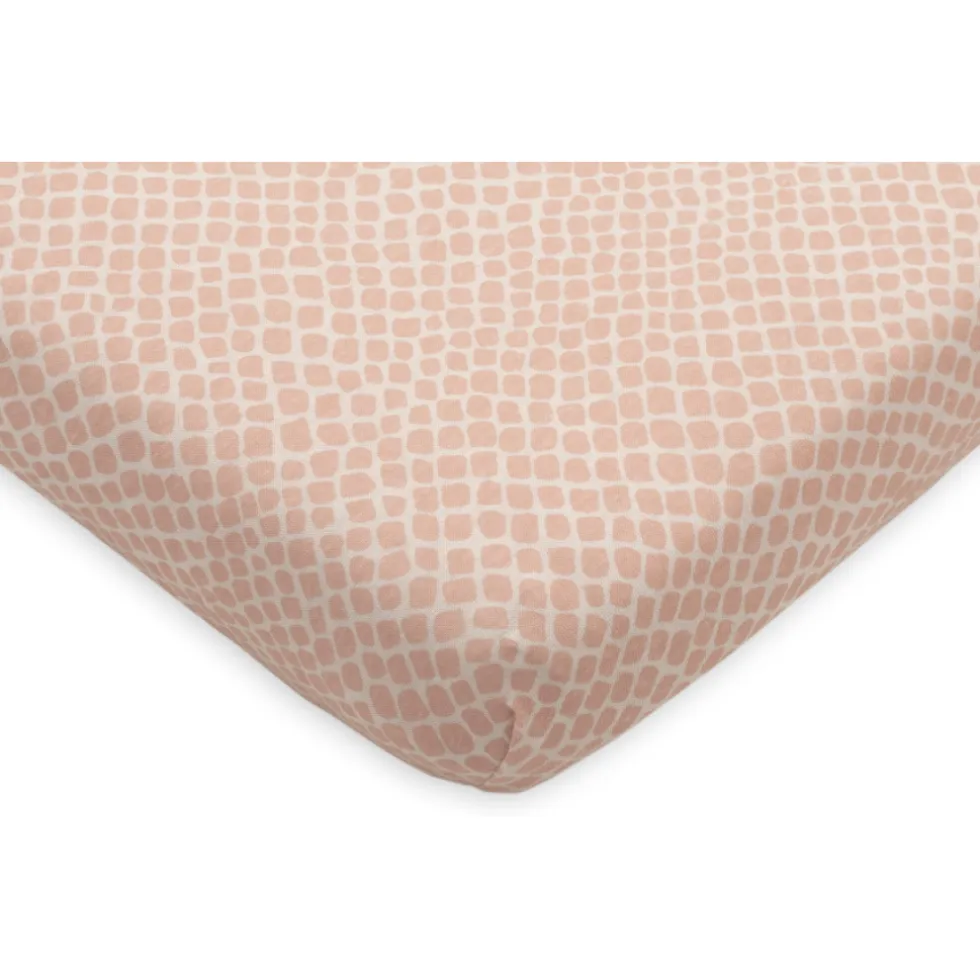 Jollein Jersey Snake Pale Pink 75 x 95 cm Boxmatras Hoeslaken