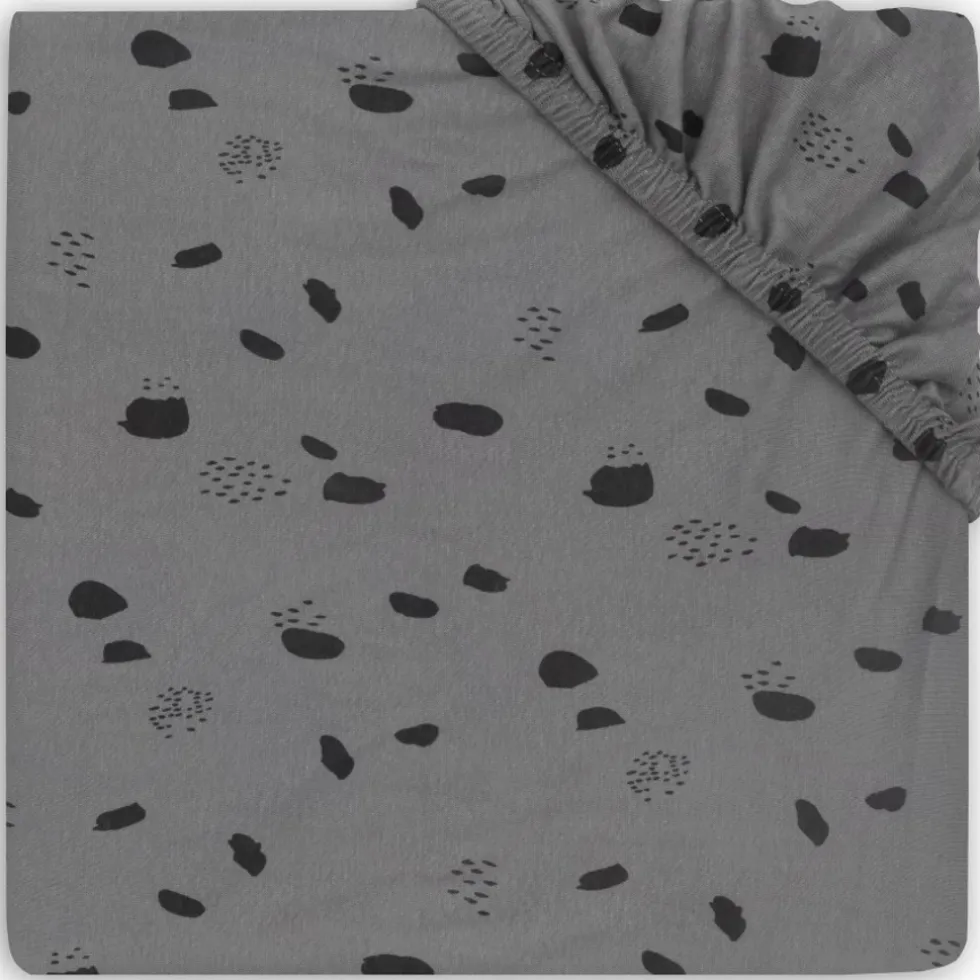 Jollein Jersey Spot Storm Grey 75 x 95 cm Boxmatras Hoeslaken