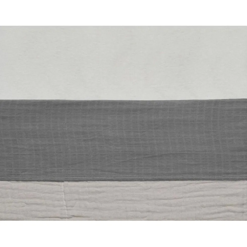 Jollein Wrinkled Cotton Storm Grey 120 x 150 cm Ledikantlaken