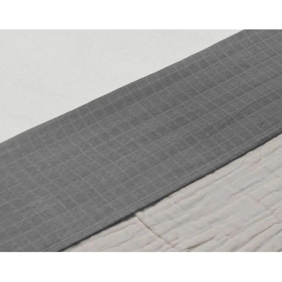 Jollein Wrinkled Cotton Storm Grey 120 x 150 cm Ledikantlaken