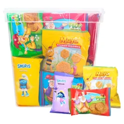 Kabouter Plop, Maya de bij en de Smurfen koekjesassortiment 44 stuks