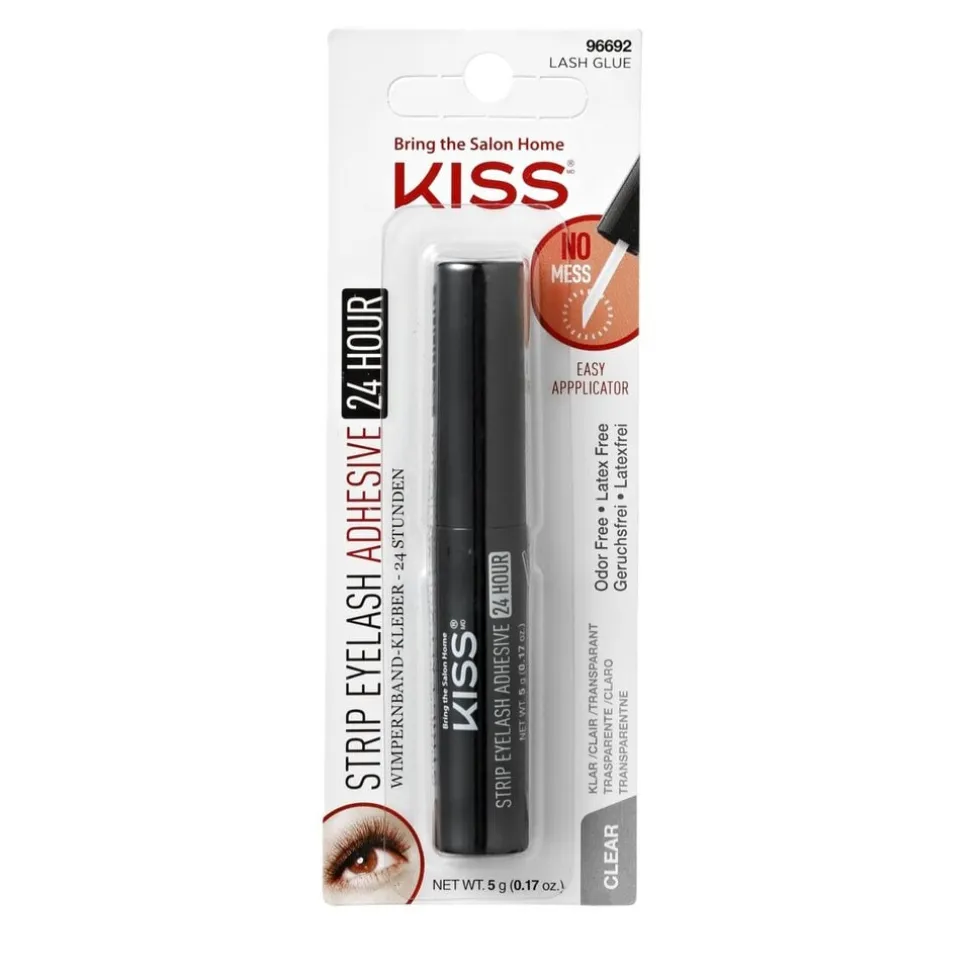 Kiss Strip Eyelash Adhesive 24 Hour Clear Wimperlijm