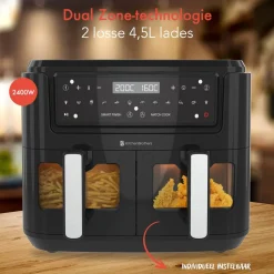 KitchenBrothers Dubbele Airfryer XXL