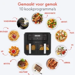 KitchenBrothers Dubbele Airfryer XXL