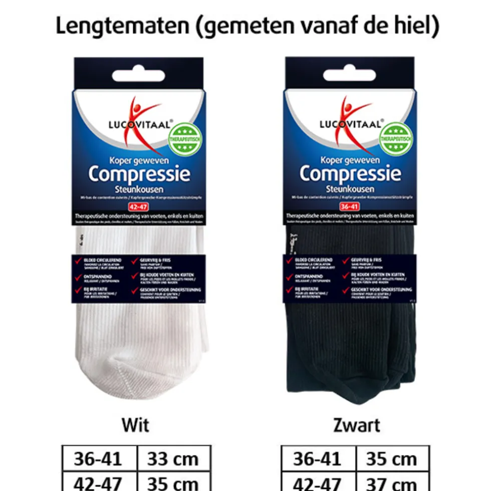 Koper Geweven Compressie Steun Kousen