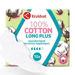Kruidvat 100% Cotton Long Plus Ultra Maandverband