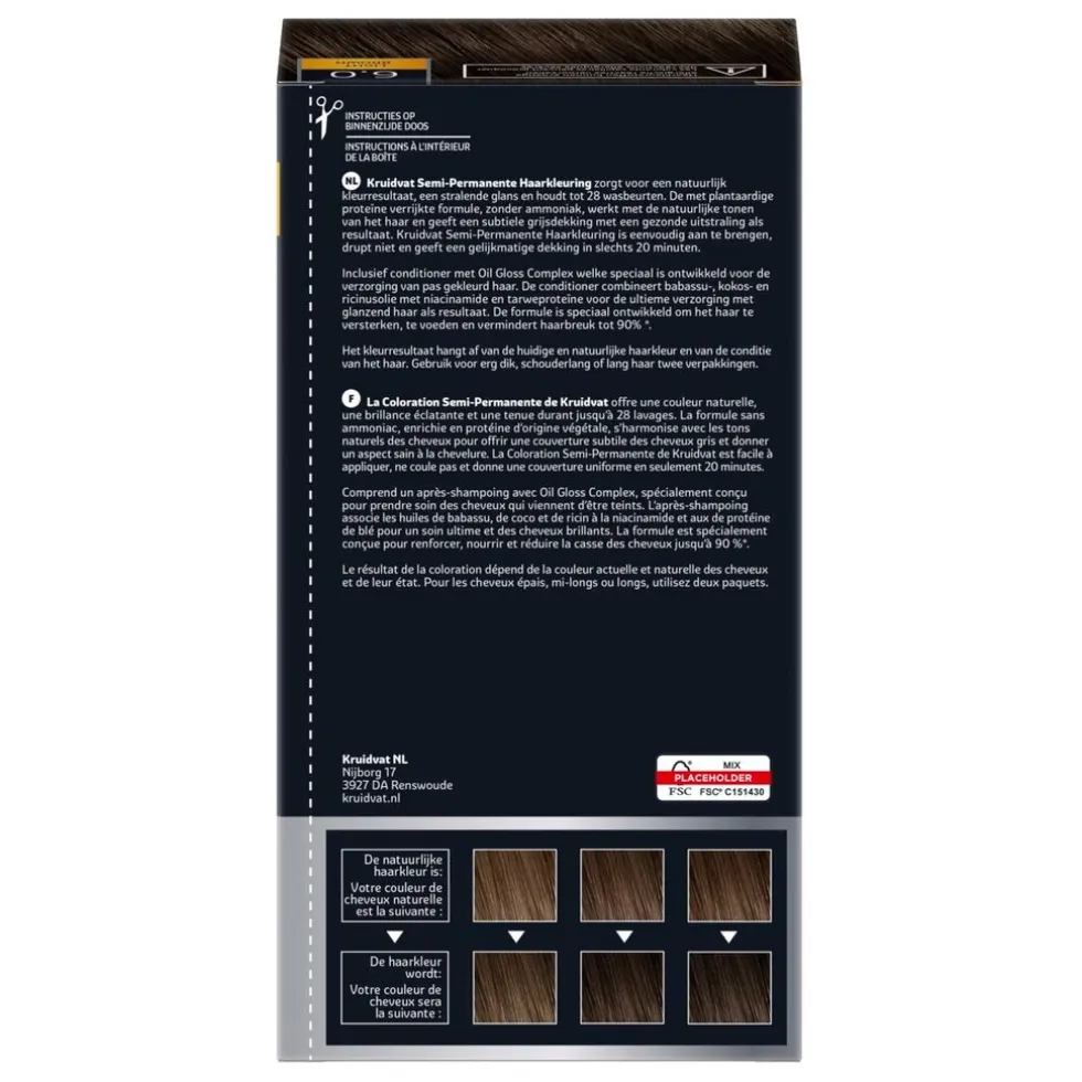 Kruidvat 6.0 Light Brown Semi-Permanente Haarkleuring